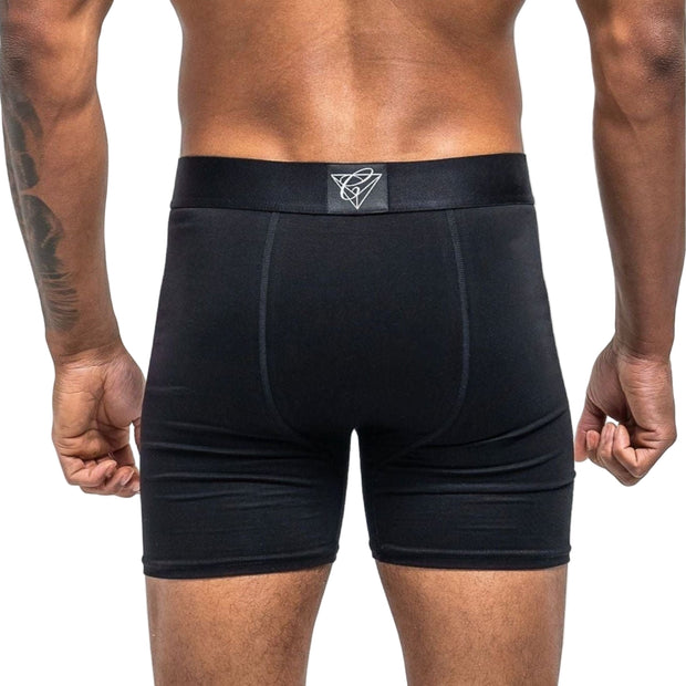 8 Ball black boxer shorts for men, premium cotton and spandex blend, comfortable fit, stylish underwear, breathable fabric, perfect everyday men's boxer shorts.