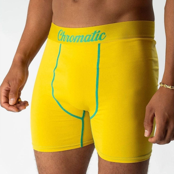 Yellow and green mens boxer brief