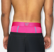 Men's South Beach pink boxer shorts, premium cotton-spandex fabric, bold and trendy, comfortable and breathable, ideal for casual wear, standout men's underwear.