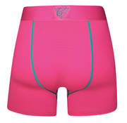 Men's South Beach pink boxer shorts, premium cotton-spandex fabric, bold and trendy, comfortable and breathable, ideal for casual wear, standout men's underwear.