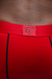 Red and black Chromatic boxers Back logo 