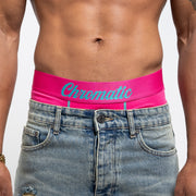 pink and blue boxer shorts for men, premium cotton and spandex blend, comfortable fit, stylish underwear, breathable fabric, perfect everyday men's boxer shorts.