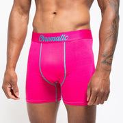 pink and blue boxer shorts for men, premium cotton and spandex blend, comfortable fit, stylish underwear, breathable fabric, perfect everyday men's boxer shorts.